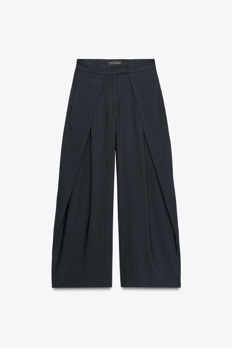 High-Rise Pinstripe Trousers
