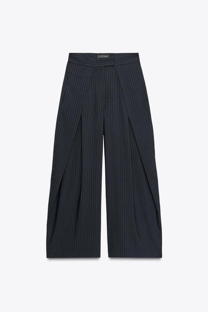 High-Rise Pinstripe Trousers