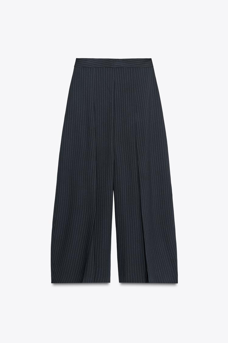 High-Rise Pinstripe Trousers